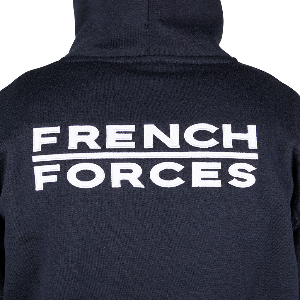 Sweat à capuche Ares polycoton 350 g/m² brodé FRENCH FORCES poche de manche