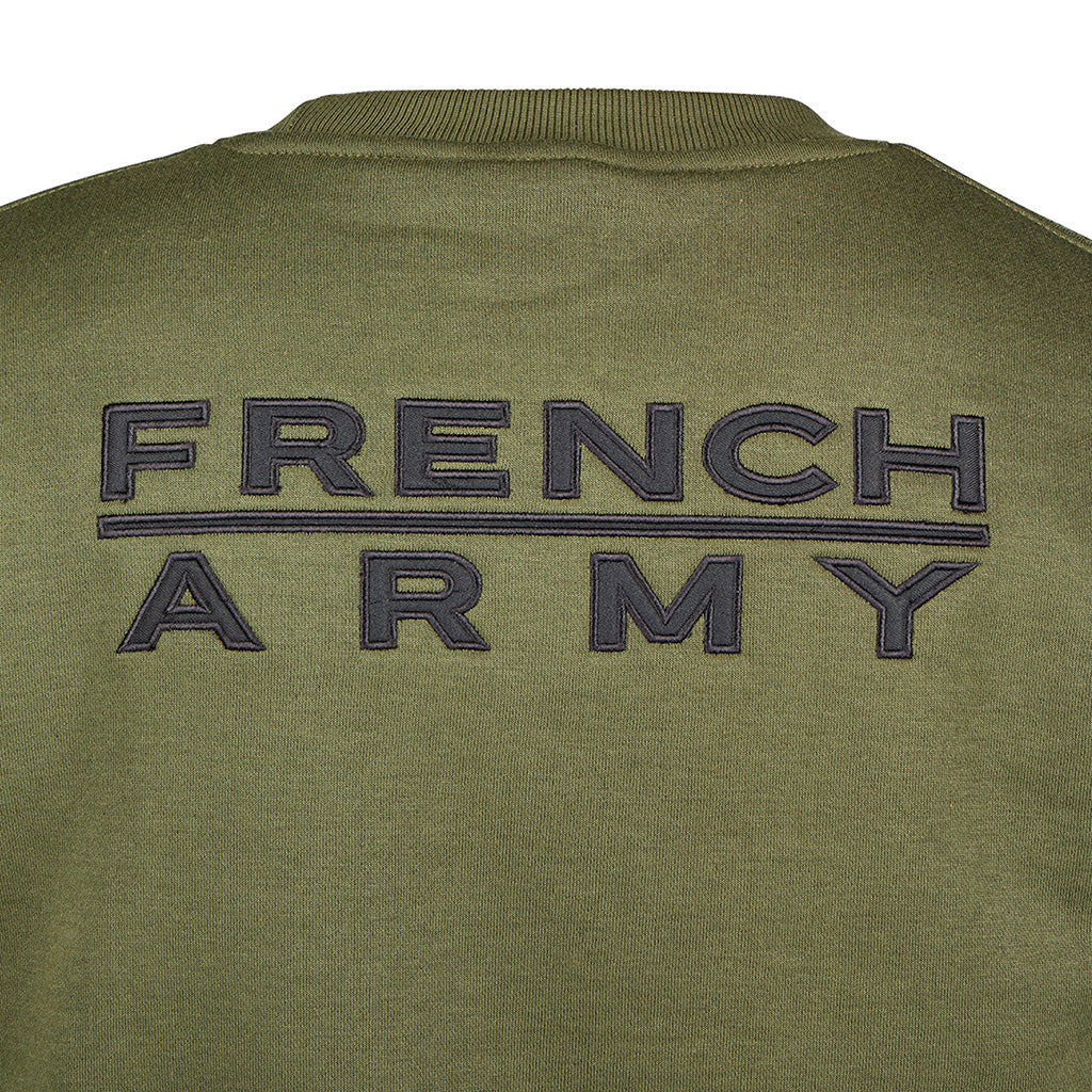 Sweat-shirt Ares col rond polycoton 350 g/m² brodé FRENCH ARMY au dos