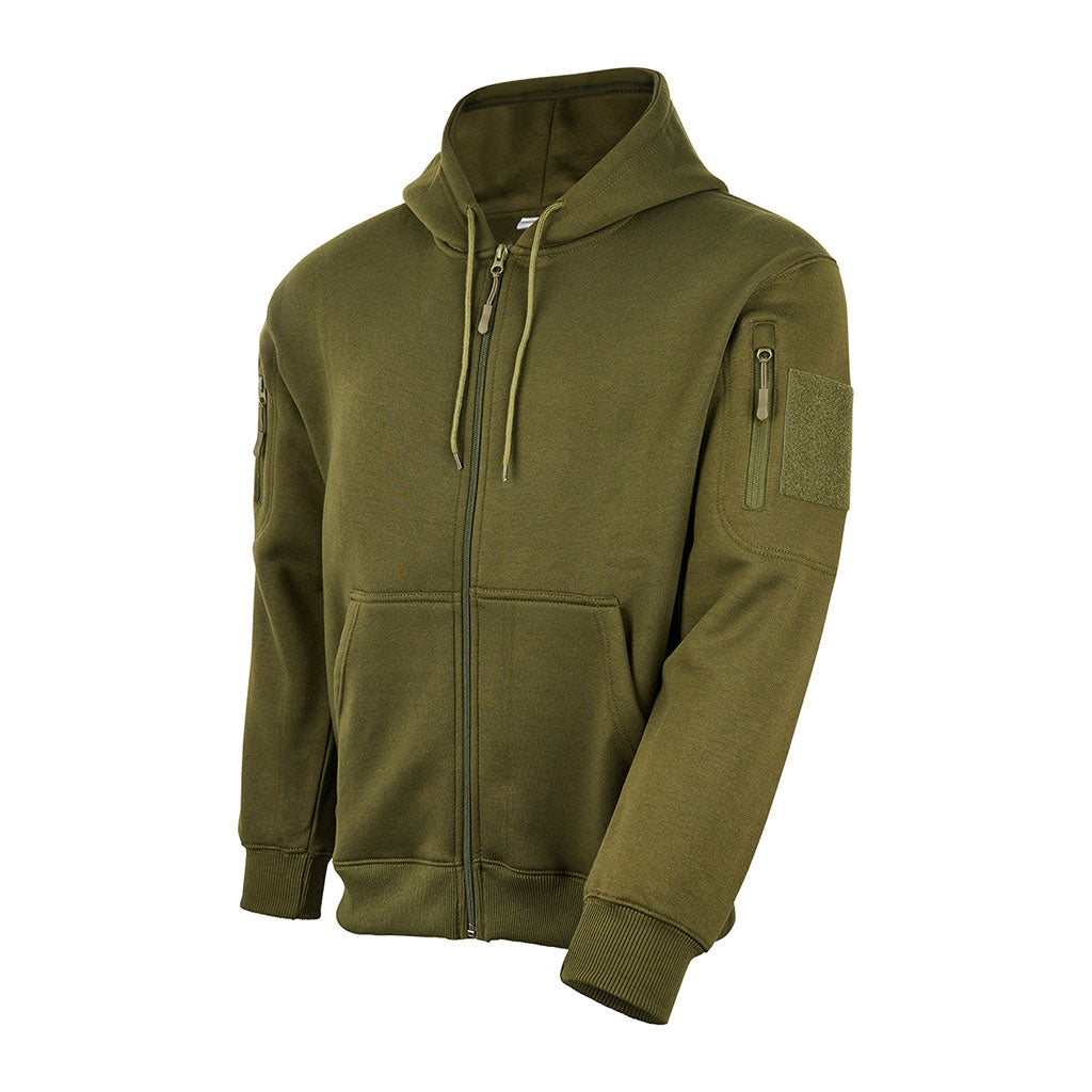 Sweat à capuche Ares à fermeture à glissière polycoton 350 g/m² poches fermées