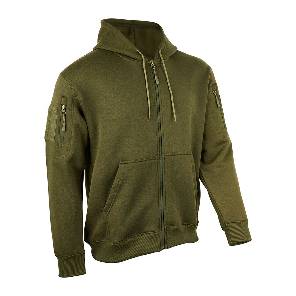 Sweat à capuche Ares à fermeture à glissière polycoton 350 g/m² poches fermées