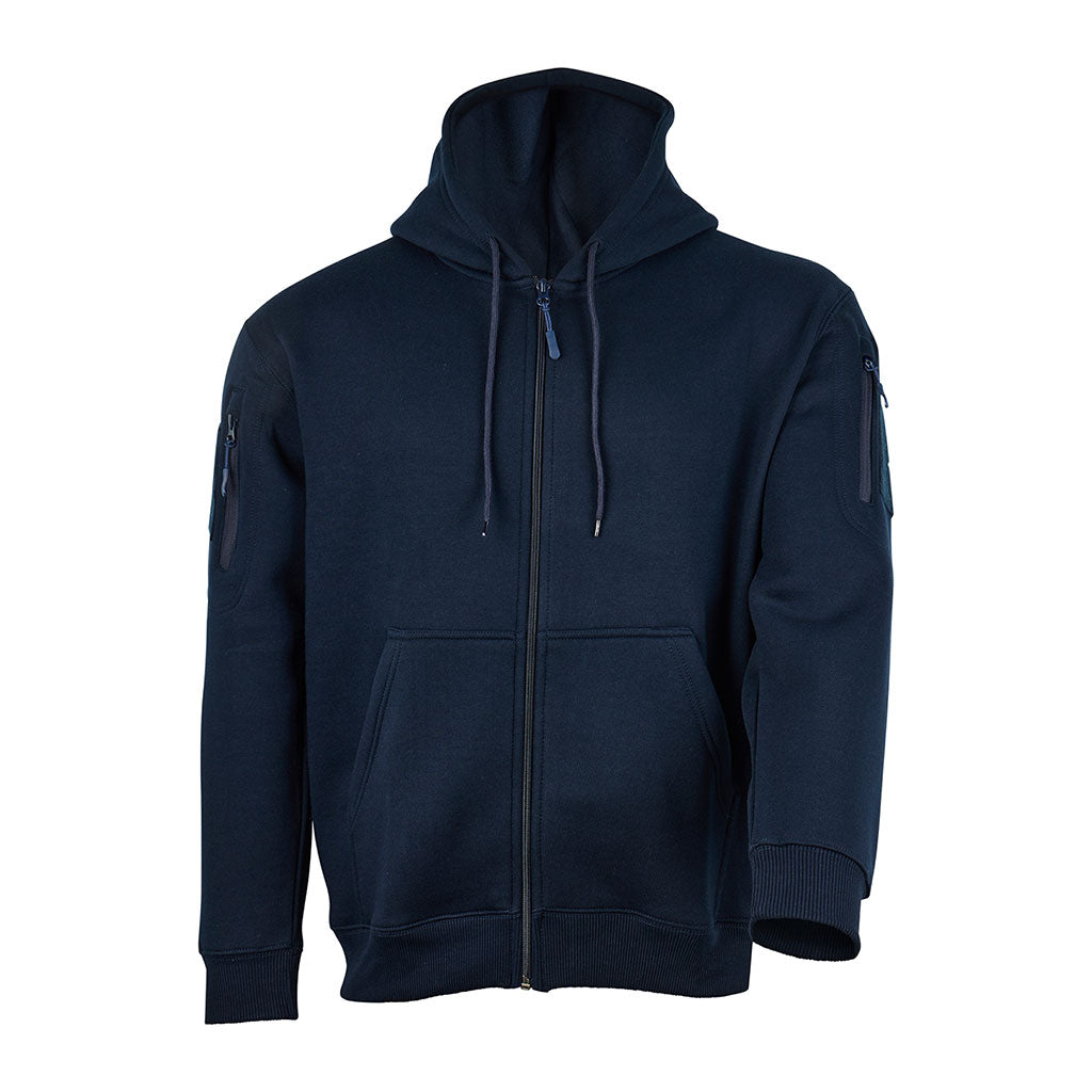 Sweat à capuche Ares à fermeture à glissière polycoton 350 g/m² poches fermées