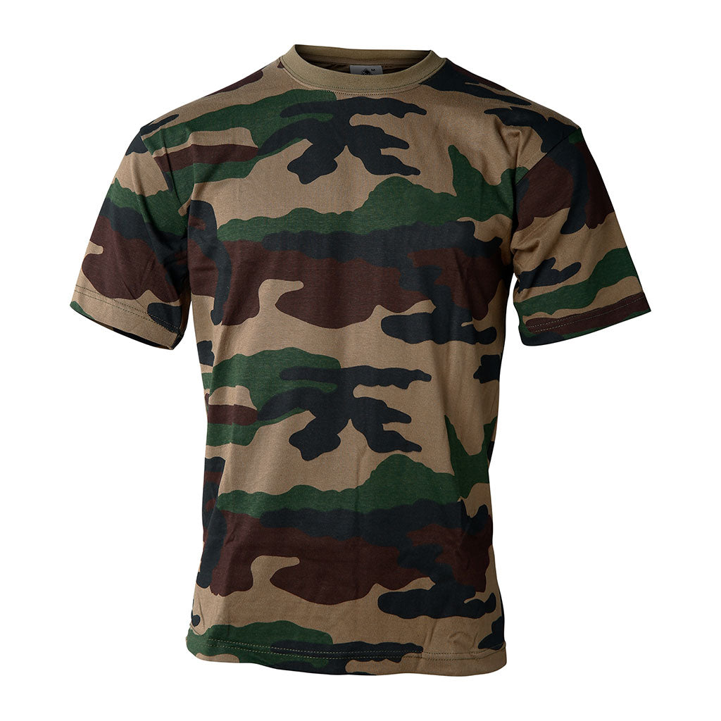 T-shirt Ares 100% coton à motif de dissimulation imprimé col rond manches courtes