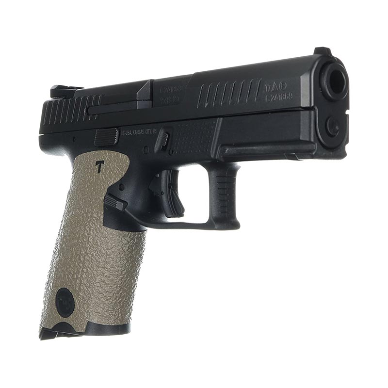 Revêtement de poignée Talon Grip en caoutchouc pour CZ P10 Compact 9 mm dos moyen