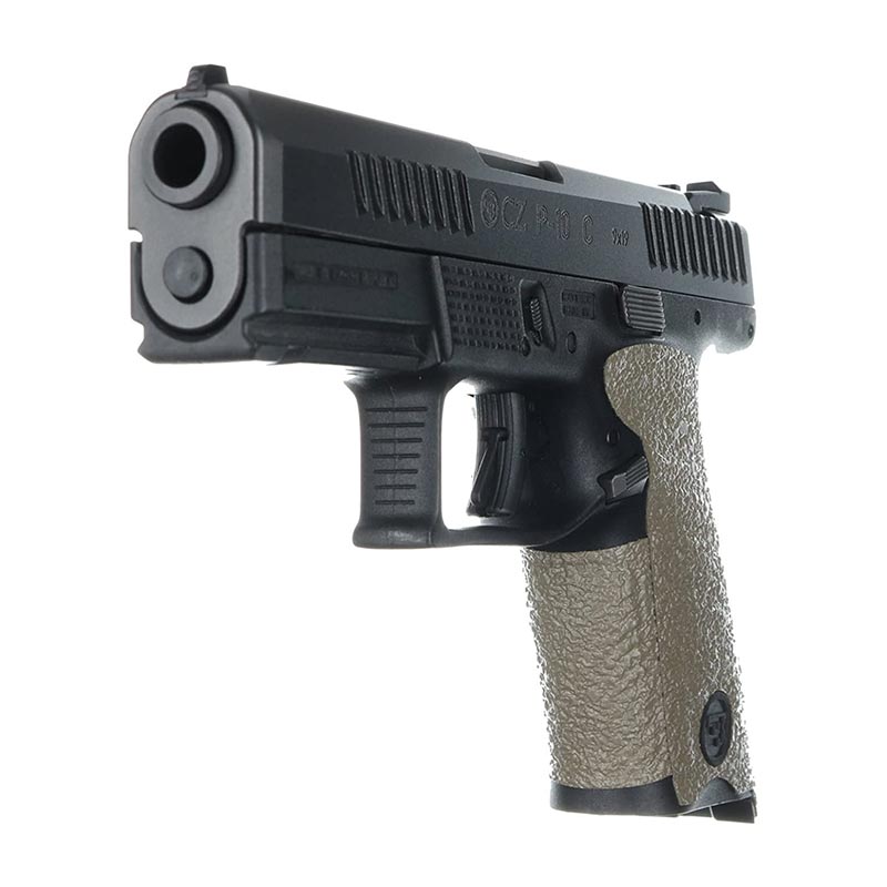 Revêtement de poignée Talon Grip en caoutchouc pour CZ P10 Compact 9 mm dos moyen