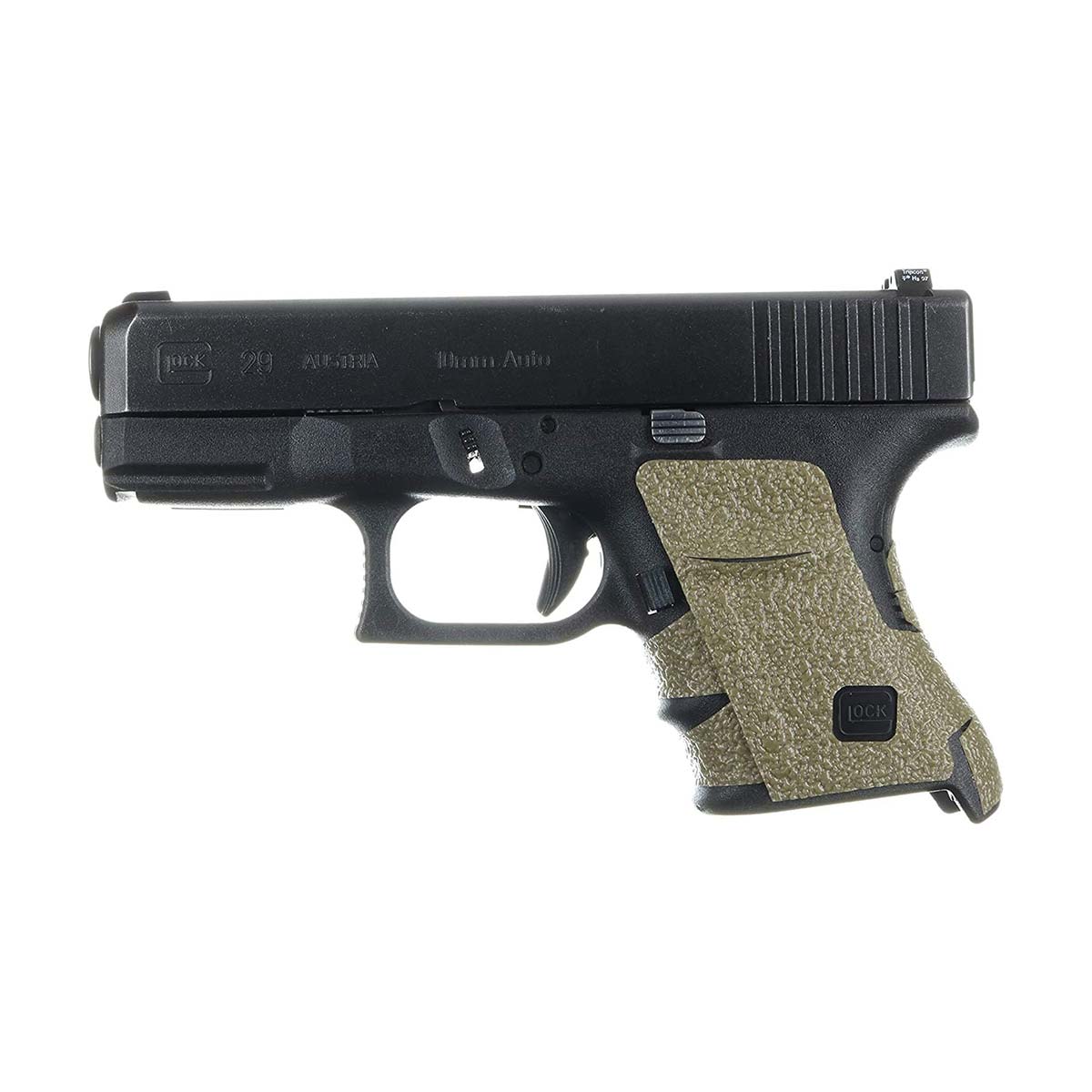 Revêtement de poignée Talon Grip en caoutchouc pour Glock 29 et 30 Gen 4 pose sans outil