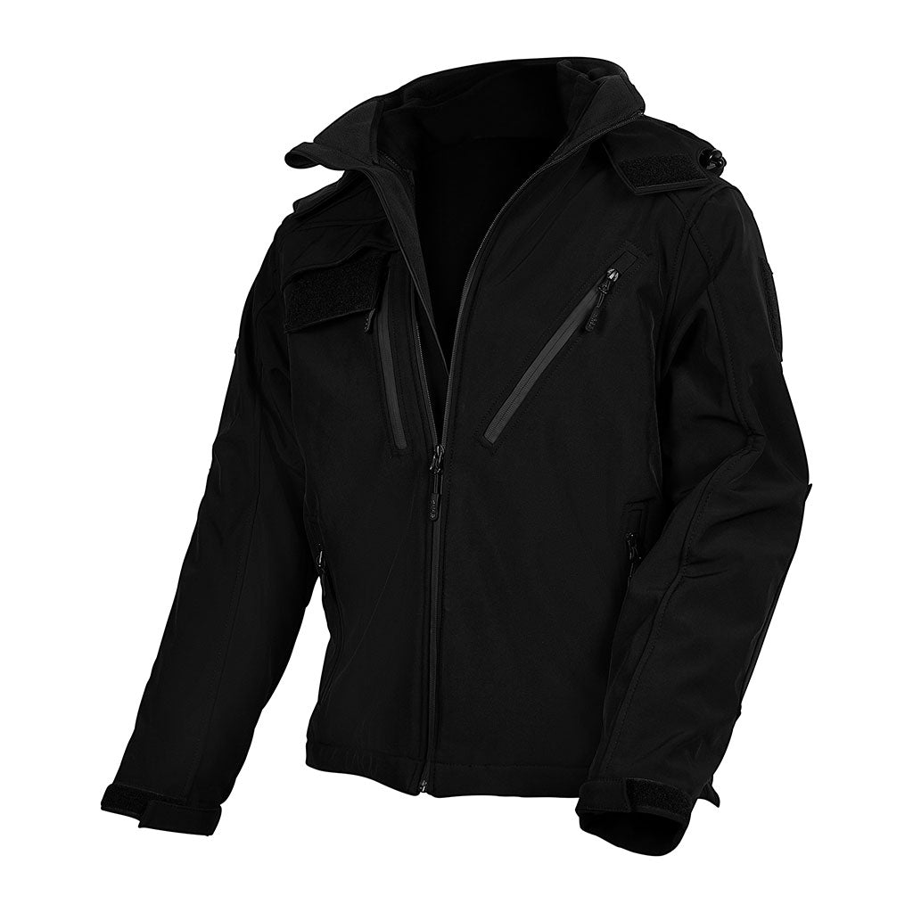 Veste softshell Ares Elite 3 en 1 à rabats d'identification escamotables et doublure