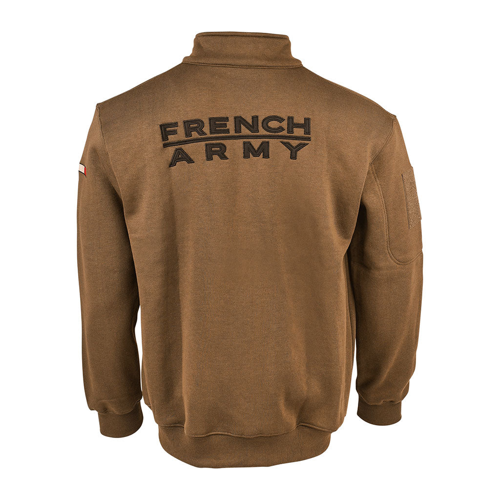 Sweat à glissière Ares French Army polycoton 350 g/m² brodé dos et drapeau manche