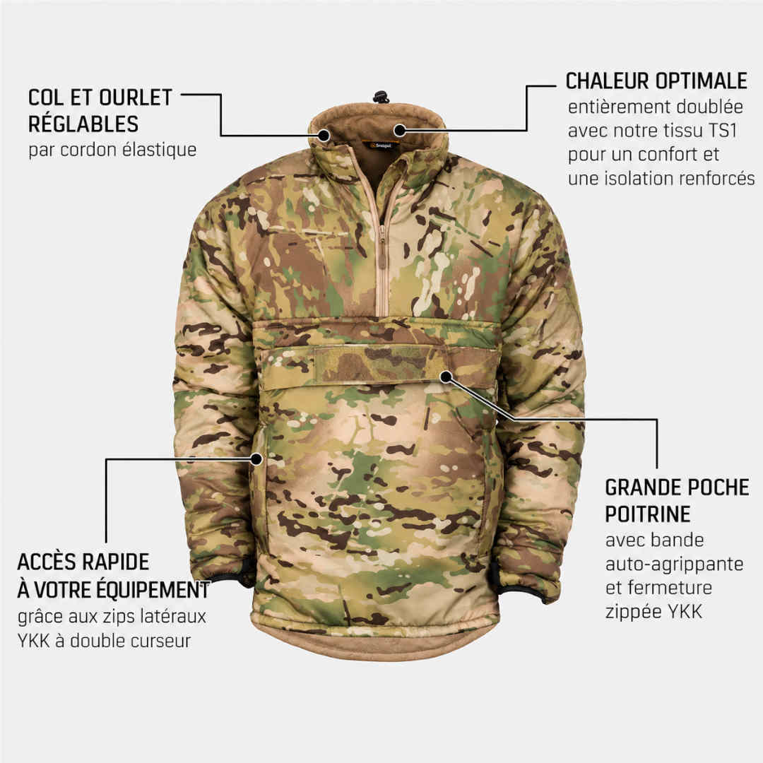 Veste isolante Snugpak Tactical Softie WGTE confort -5 °C accès ceinturon isolation Softie Premier