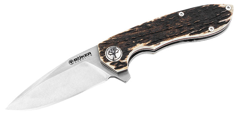 Couteau pliant Boker Wilki H acier 14C28N lame 80 mm lame drop point