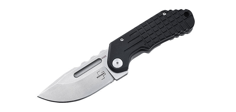 Couteau pliant Boker Plus Dvalin Folder Drop acier D2 lame 70 mm lame drop point