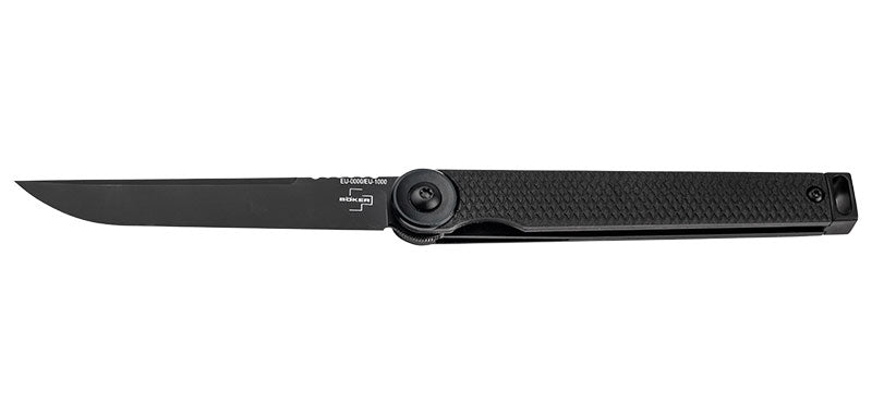 Couteau pliant Boker Plus Kaizen All Black S35VN acier CPM S35VN lame 75 mm