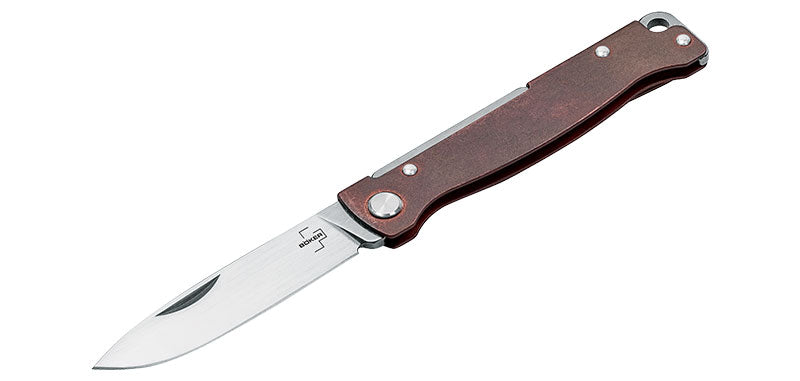 Couteau pliant Boker Plus Atlas Copper acier 12C27 (Inox) lame 70 mm