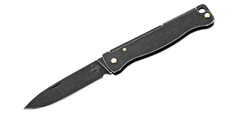 Couteau pliant Boker Plus Atlas Mini Dark acier 12C27 Inox lame 42 mm