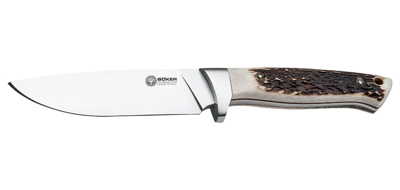 Couteau à lame fixe Boker Plus Hunter Stag acier N695 lame 120 mm