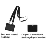 Porte-carte FDO OPEX format carte d'identité 100 x 76 mm à dos auto-agrippant