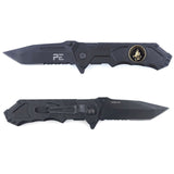 Couteau pliant OPEX Survival Légion acier inoxydable 440, lame 8,5 cm et étui nylon