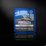 Patch moral Pentagon Athens Flying Week 2025 tissé polyester 60 x 68 mm