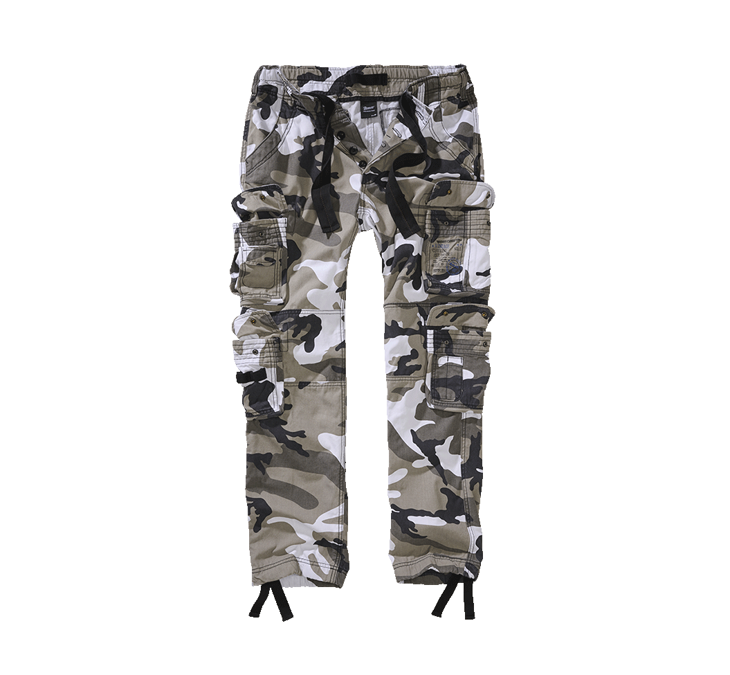 Pantalon cargo Brandit Pure Slim Fit coton 100 % huit poches et taille réglable par cordon