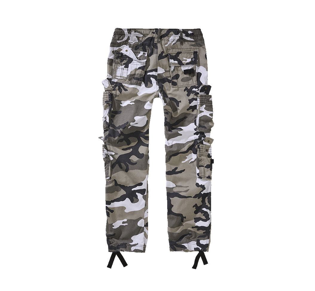 Pantalon cargo Brandit Pure Slim Fit coton 100 % huit poches et taille réglable par cordon