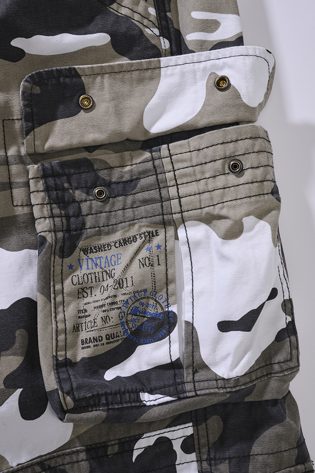 Pantalon cargo Brandit Pure Slim Fit coton 100 % huit poches et taille réglable par cordon