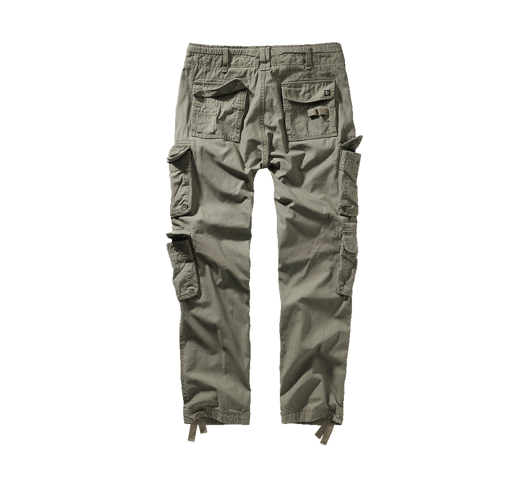 Pantalon cargo Brandit Pure Slim Fit coton 100 % huit poches et taille réglable par cordon