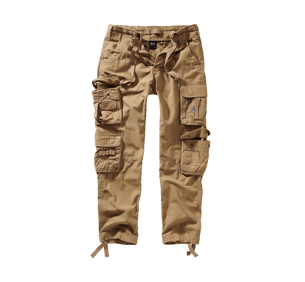 Pantalon cargo Brandit Pure Slim Fit coton 100 % huit poches et taille réglable par cordon