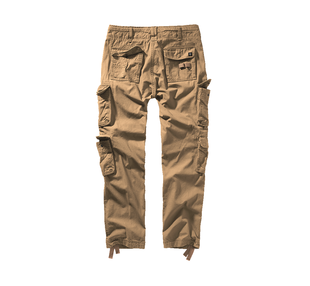 Pantalon cargo Brandit Pure Slim Fit coton 100 % huit poches et taille réglable par cordon