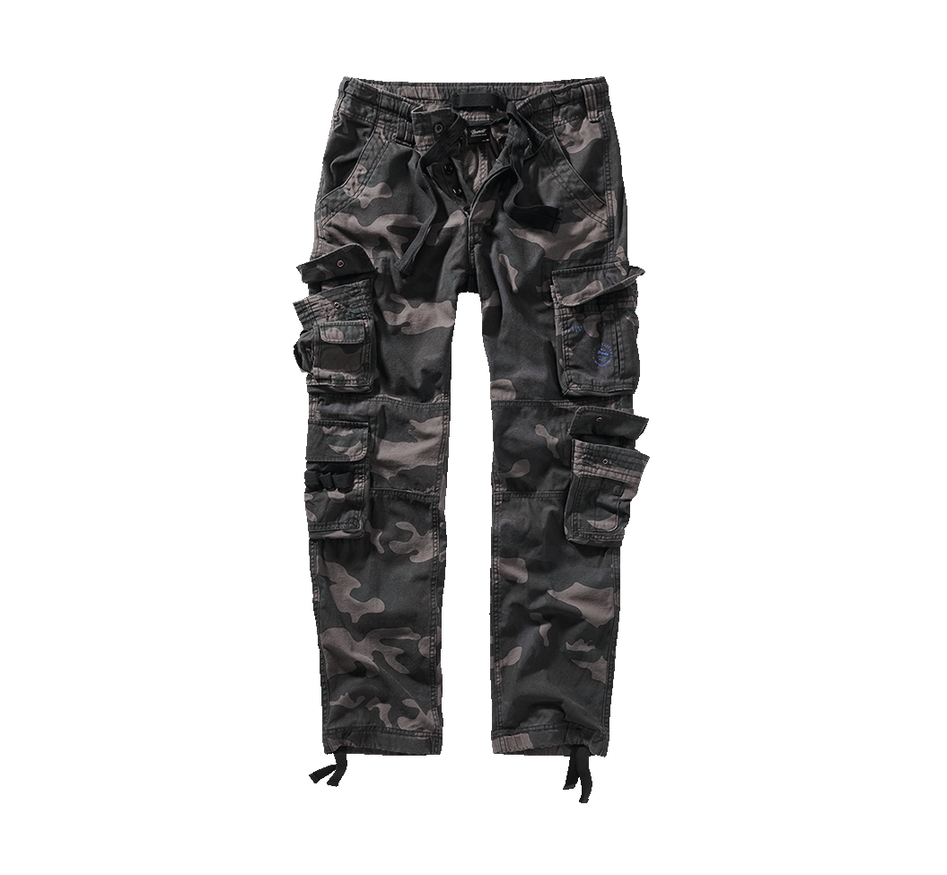 Pantalon cargo Brandit Pure Slim Fit coton 100 % huit poches et taille réglable par cordon