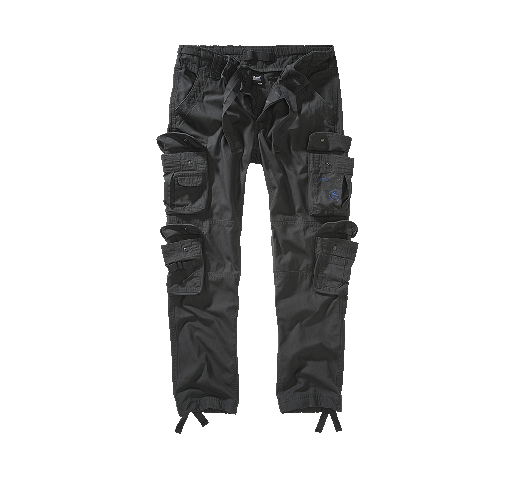 Pantalon cargo Brandit Pure Slim Fit coton 100 % huit poches et taille réglable par cordon