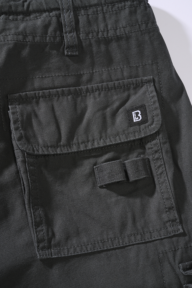 Pantalon cargo Brandit Pure Slim Fit coton 100 % huit poches et taille réglable par cordon