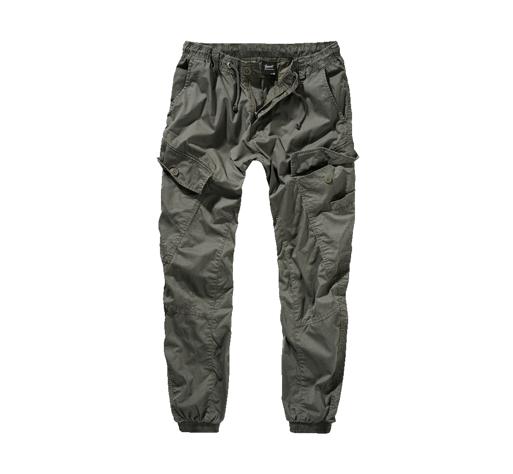 Pantalon Brandit Ray Vintage coton léger assise renforcée six poches et bas resserrés