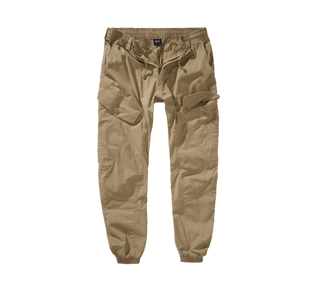 Pantalon Brandit Ray Vintage coton léger assise renforcée six poches et bas resserrés