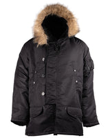 Parka grand froid Mil-Tec US N3B Basic avec capuche fausse fourrure