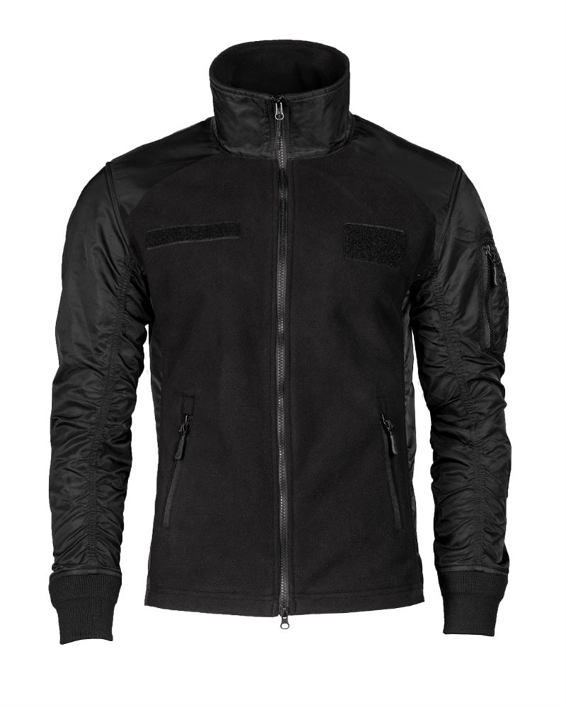 Veste polaire Mil-Tec USAF style aviateur torse polaire manches nylon avec fermeture éclair deux sens
