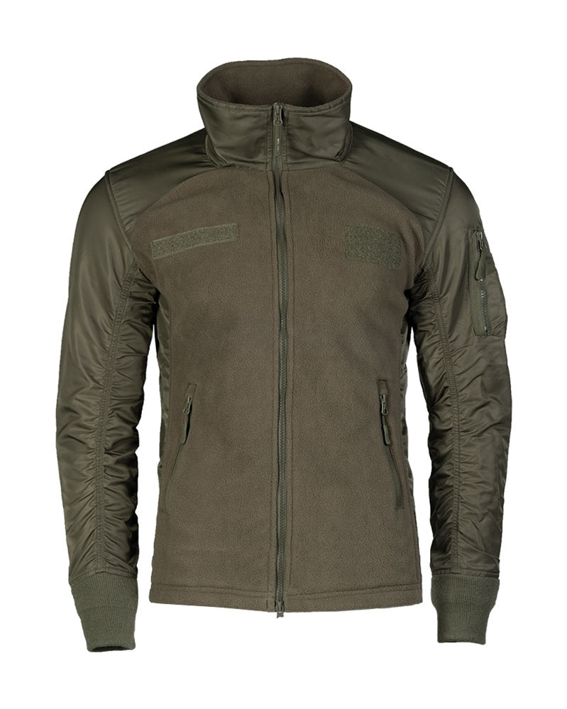 Veste polaire Mil-Tec USAF style aviateur torse polaire manches nylon avec fermeture éclair deux sens