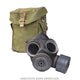 Masque type britannique M44 avec cartouche et sac de transport, pièce d'occasion