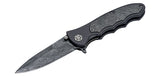 Couteau pliant Boker Leopard-Damascus III Collection acier Damas lame 97 mm