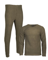 Ensemble thermique Mil-Tec en polaire polyester anti-peluchage haut col rond et bas long