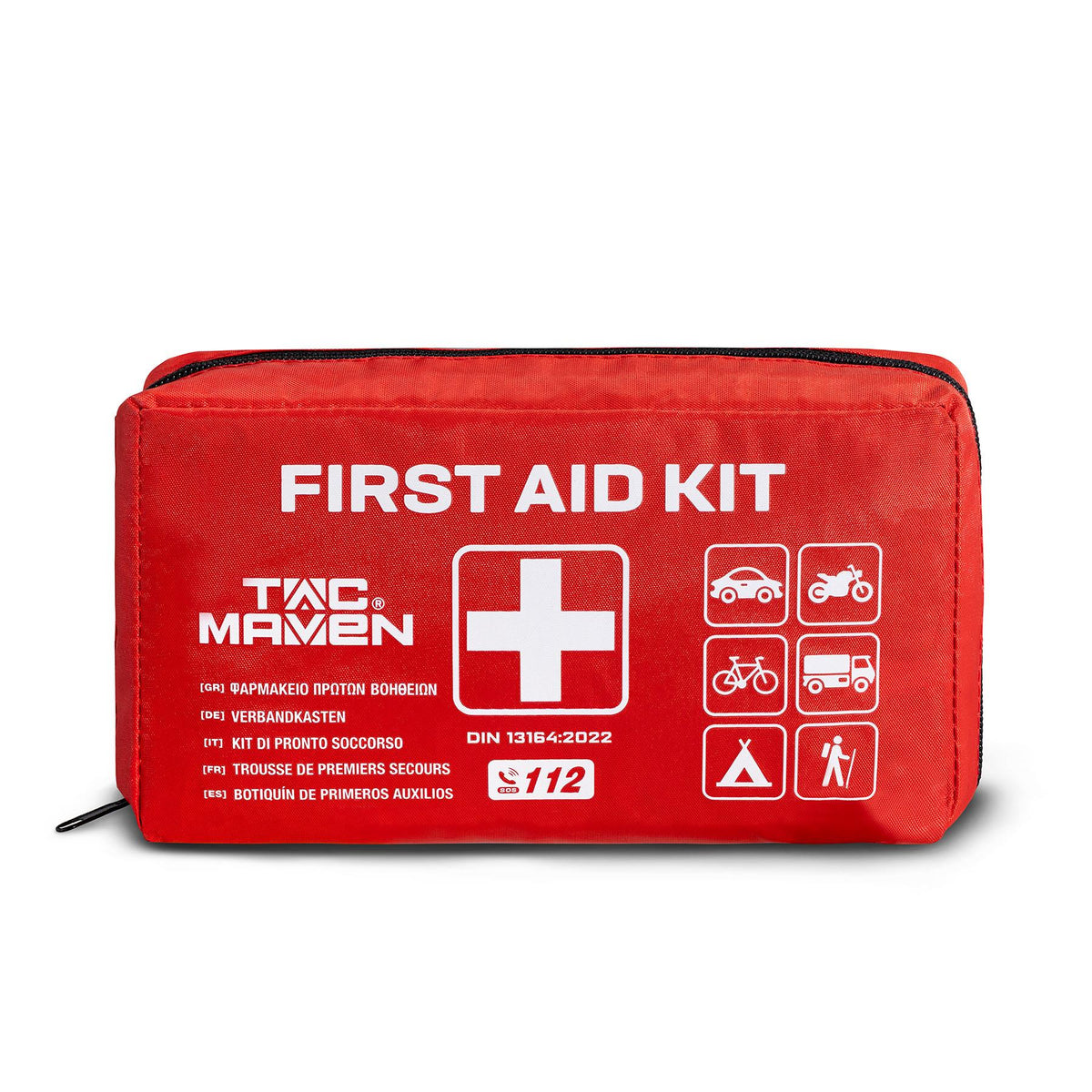 Kit de premiers secours Tac Maven conforme DIN 13164:2022 en boîtier rigide résistant à l'eau