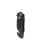 Couteau pliant de secours Mil-Tec Fire Brigade lame 440A de 8,3 cm avec brise-vitre