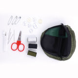 Trousse de couture militaire OPEX avec ciseaux, 3 bobines, aiguilles et boutons