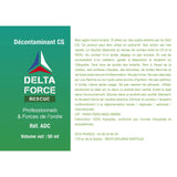 Spray décontaminant Delta Force CS de première urgence fabrication française