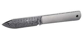 Couteau à lame fixe Boker Barlow BFF Titanium Damast - Edition Limit e acier Damas lame 70 mm