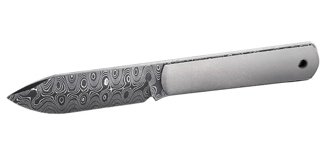 Couteau à lame fixe Boker Barlow BFF Titanium Damast - Edition Limit e acier Damas lame 70 mm