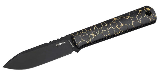 Couteau de cou Boker BFF Packlite TruStone Black acier MagnaCut lame 65 mm