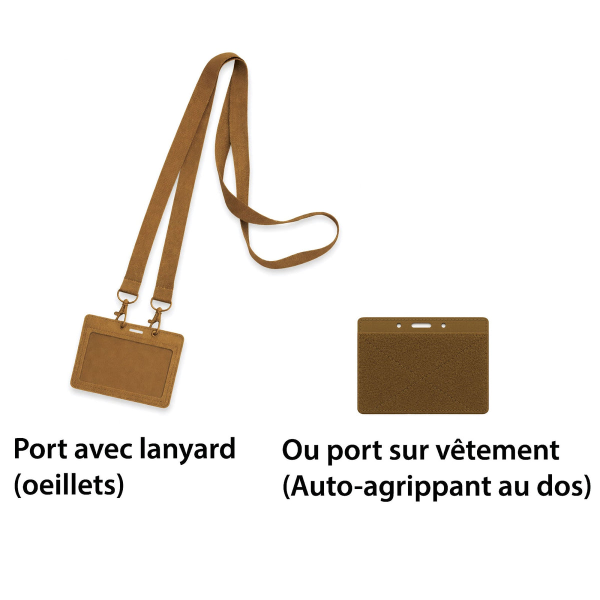 Porte-carte FDO OPEX format carte d'identité 100 x 76 mm à dos auto-agrippant