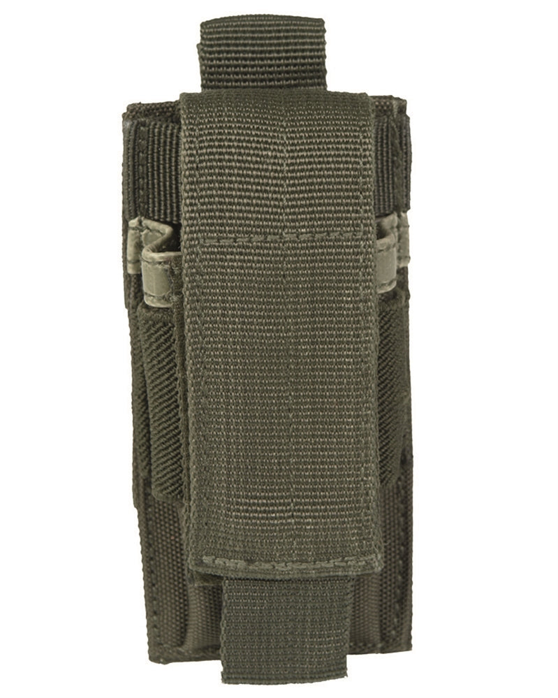 Porte-chargeur simple Mil-Tec pour pistolet polyester PVC compatible MOLLE avec hauteur réglable