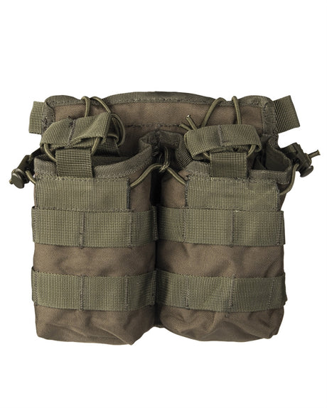 Porte-chargeur double Mil-Tec Open Top pour M4 polyester Oxford PVC compatible MOLLE avec sandow