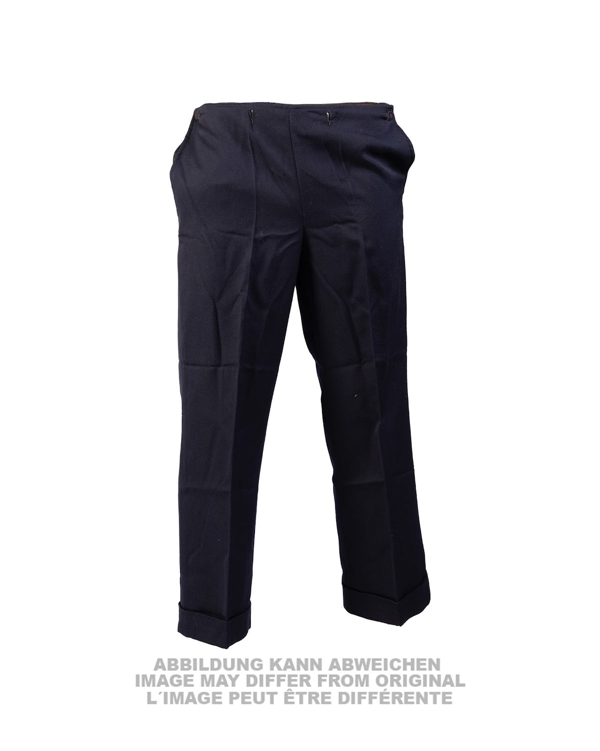 Pantalon à pont de la marine est-allemande en gabardine, surplus d'occasion