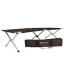 Lit picot type US Mil-Tec en aluminium 190 × 65 cm charge 120 kg avec sac de transport